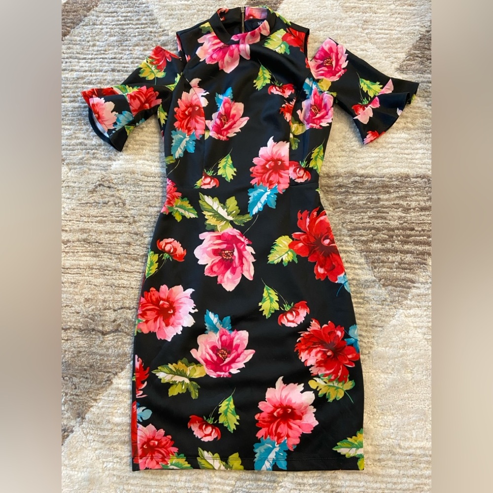 XOXO Black Floral Mini Dress